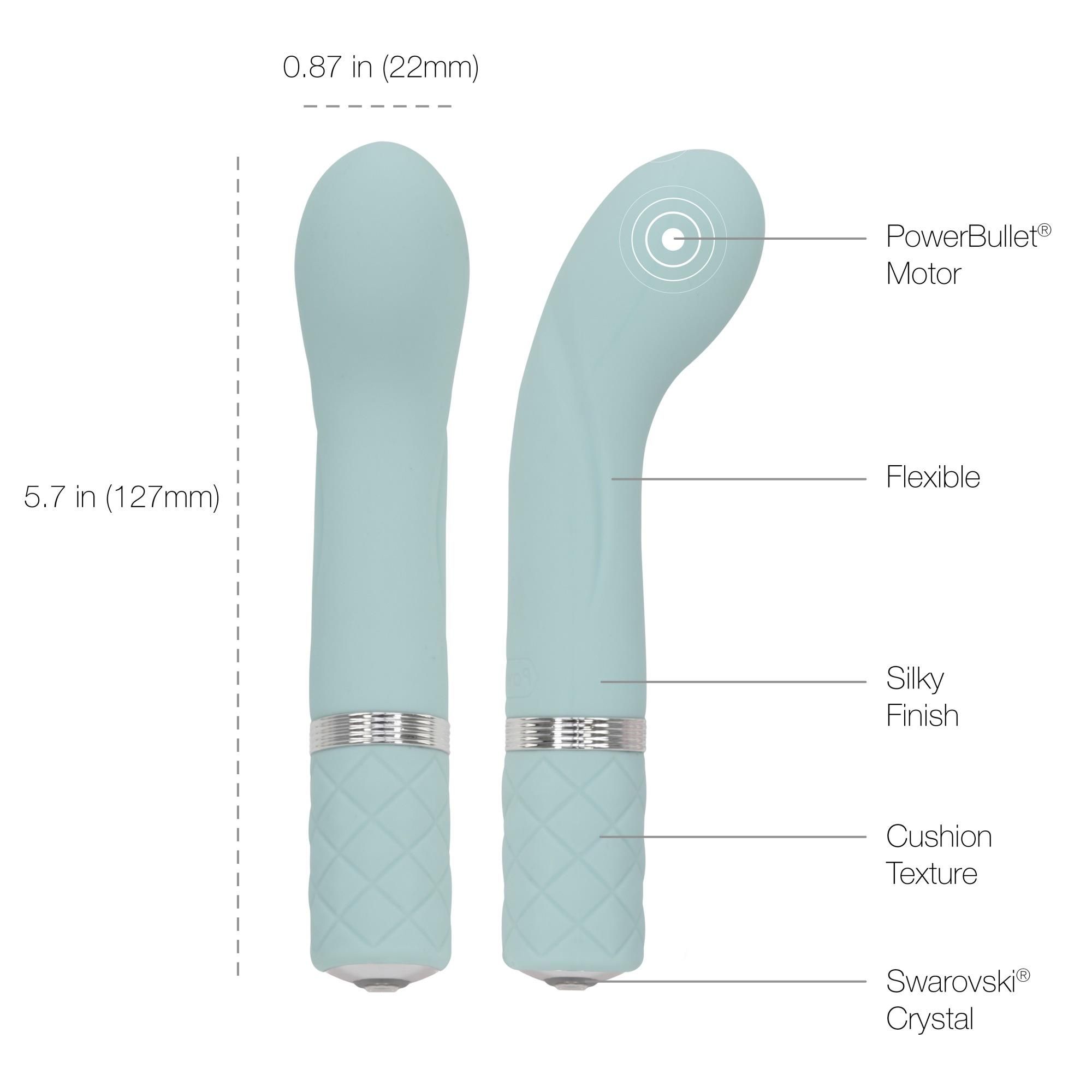 Вибратор Pillow Talk Racy Teal, 12,7 см (мятный)