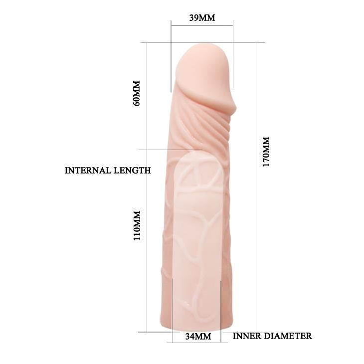 Насадка на пеніс Penis Sleeve Flesh 6", 17 см (тілесний)