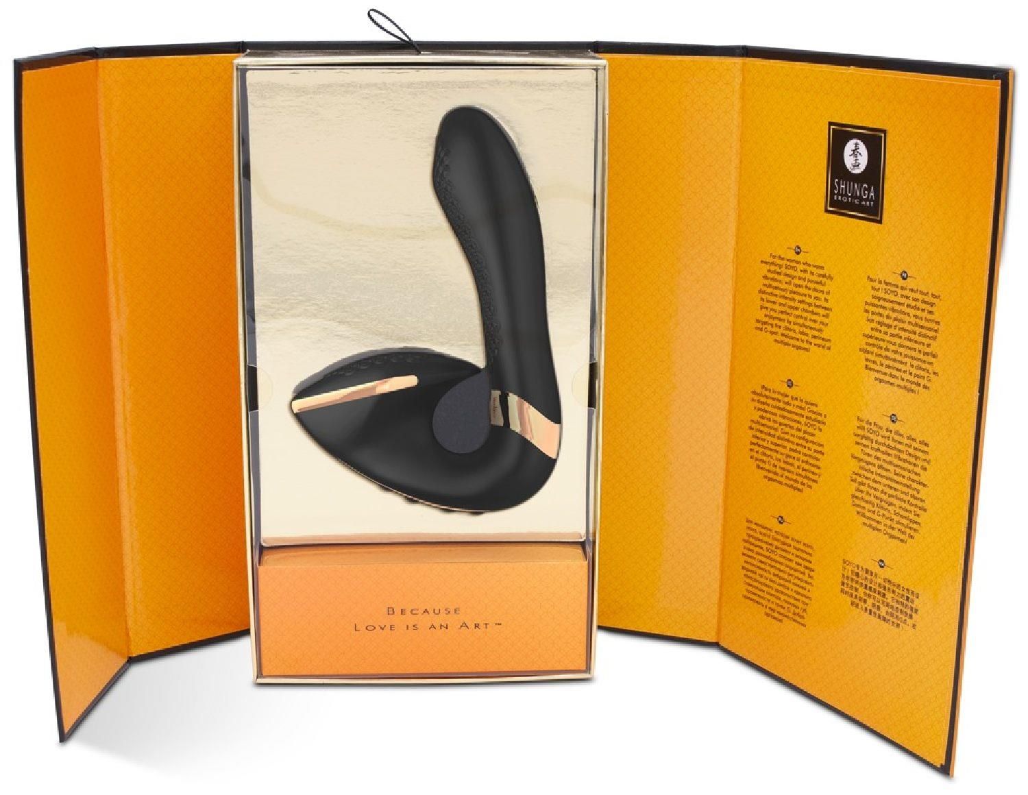 Вібратор Shunga Soyo Intimate, 17 см (чорний)