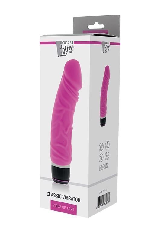 Реалистичный вибратор Vibra Lotus Silicone Classics Natural, 20 см (розовый)