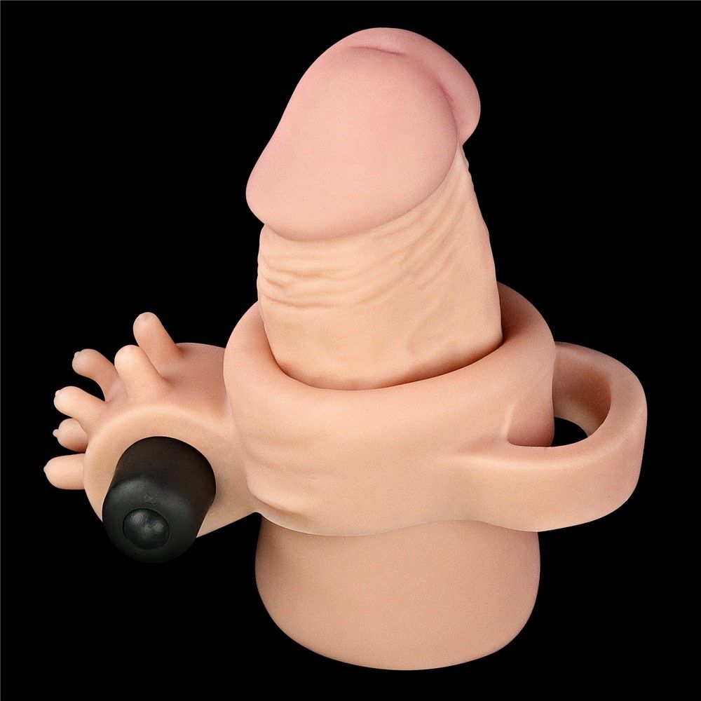Lovetoy Add 2 Pleasure X Tender - Nakładka na penisa, W kolorze cielistym, 19 cm