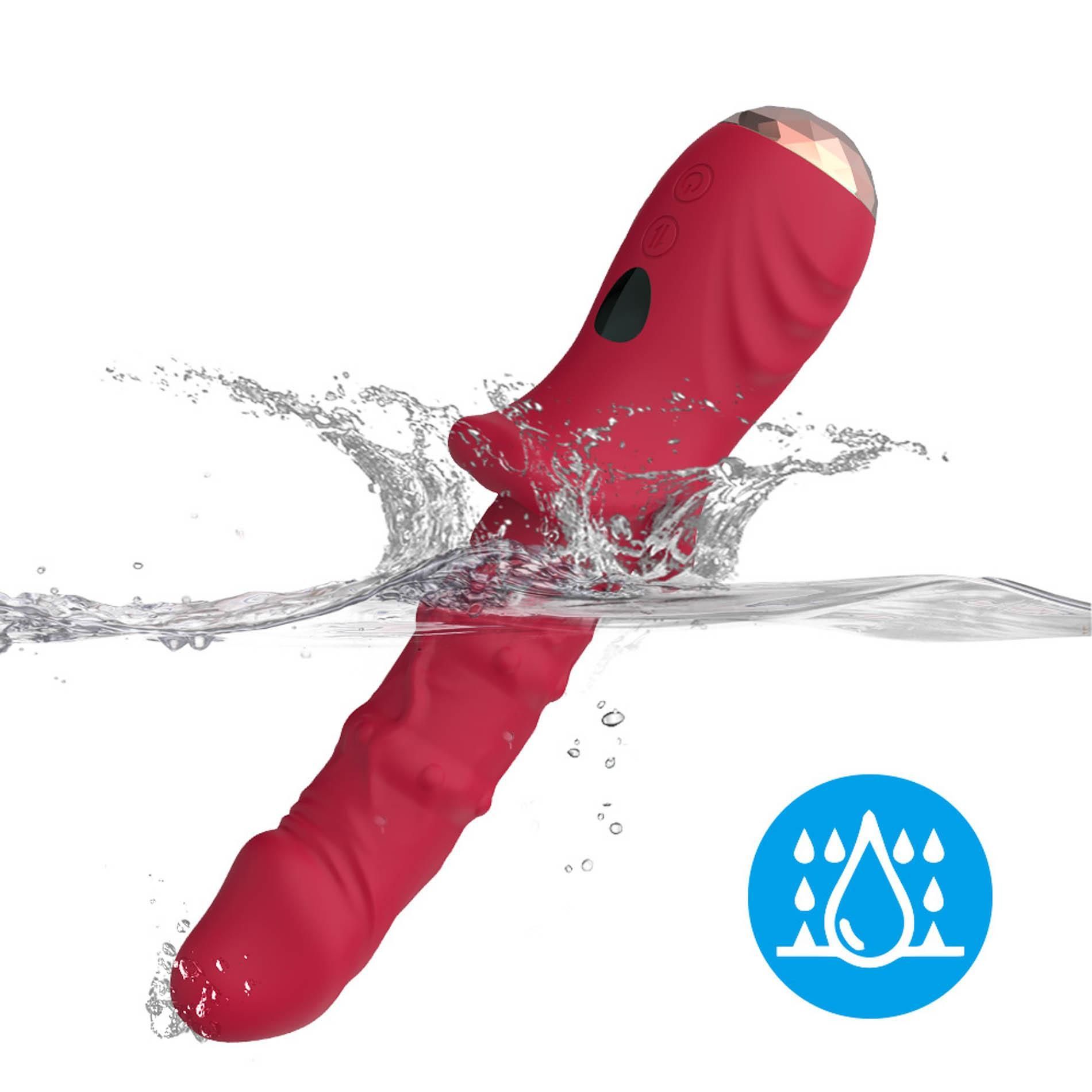 Wibrator B-Series Joy Dick Red, 21.7 cm (czerwony)