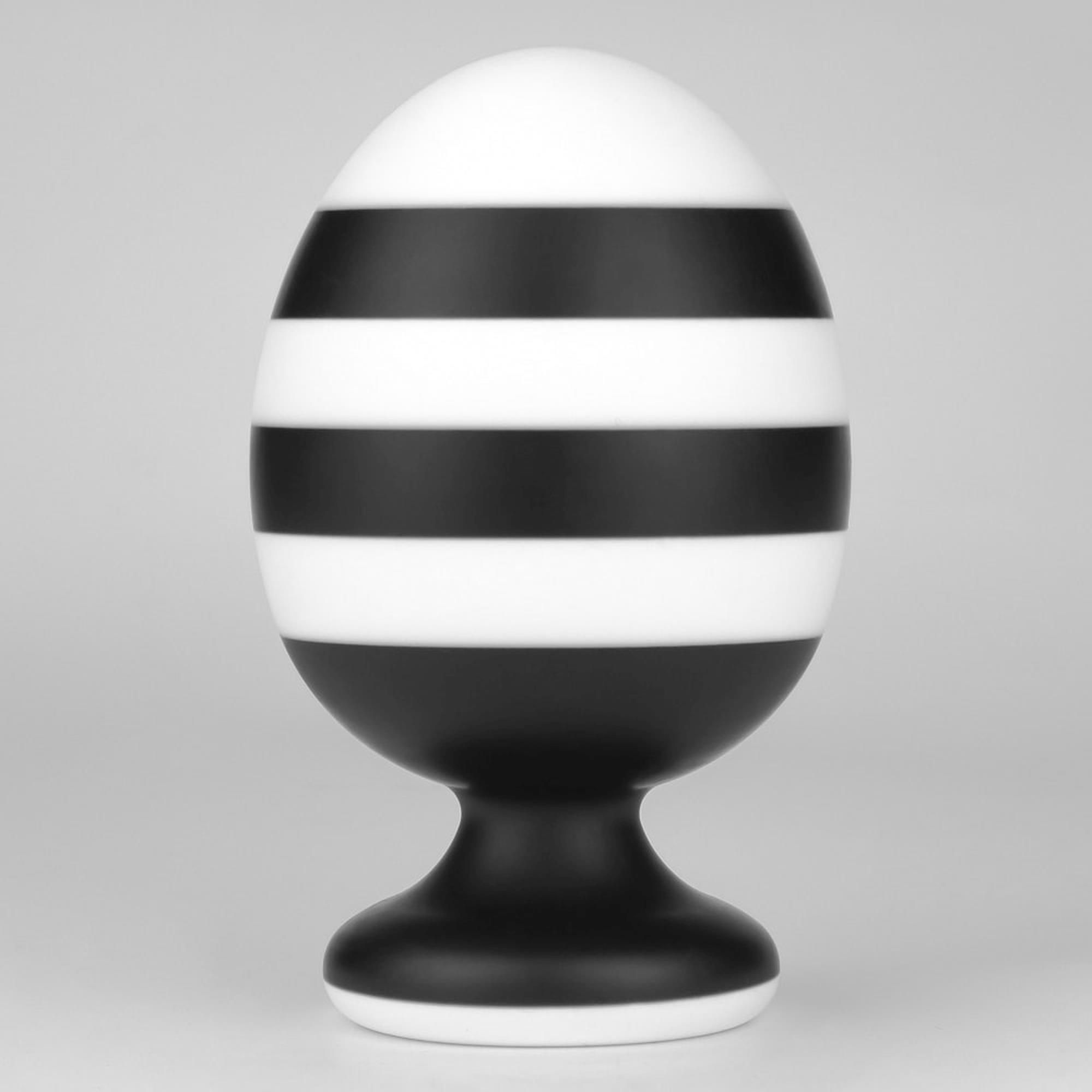 Korek analny LoveToy X-Missioner, 14 cm (czarny-biały)