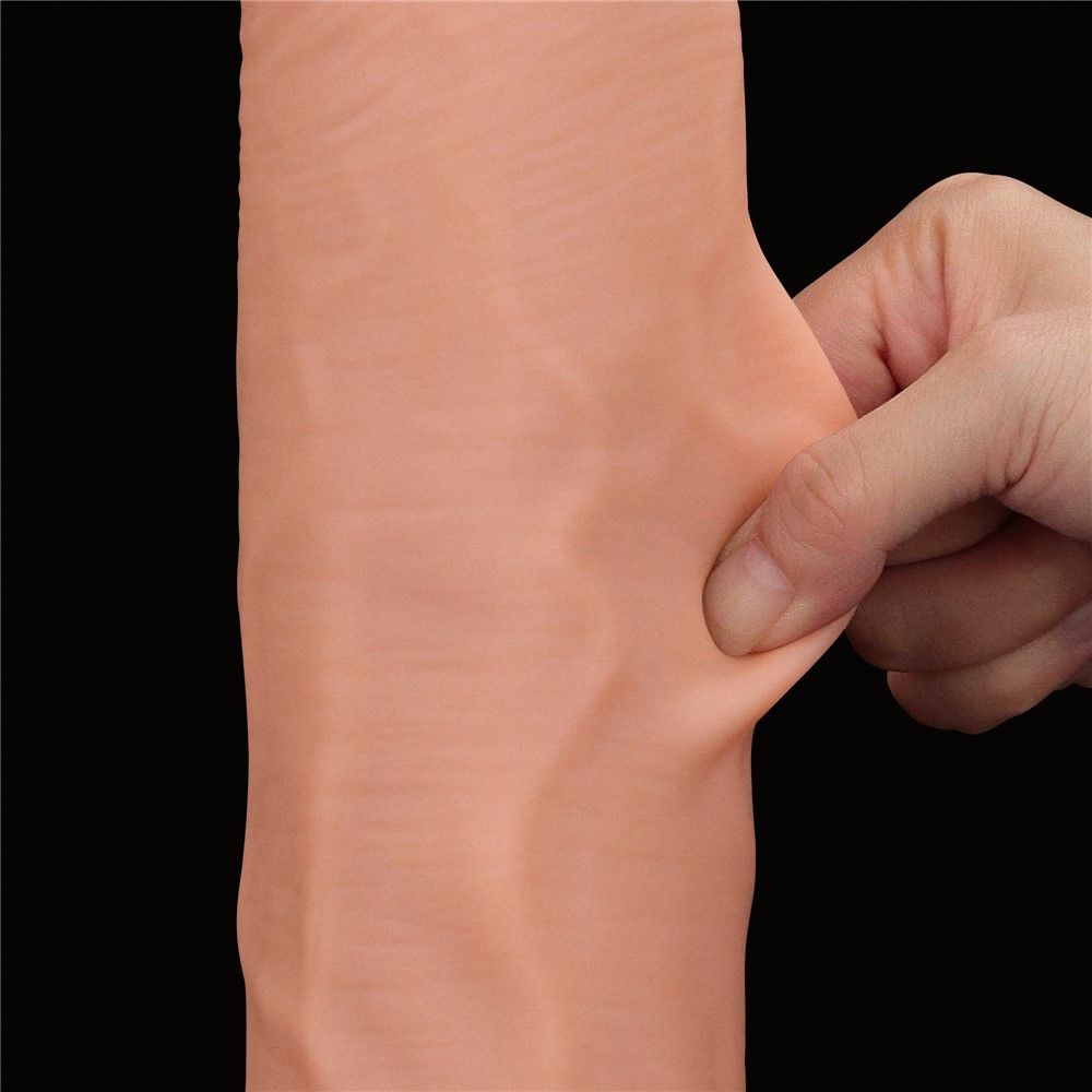 Фаллоимитатор LoveToy Sliding-Skin Dual Layer Dong King Sized, 36 см (телесный)