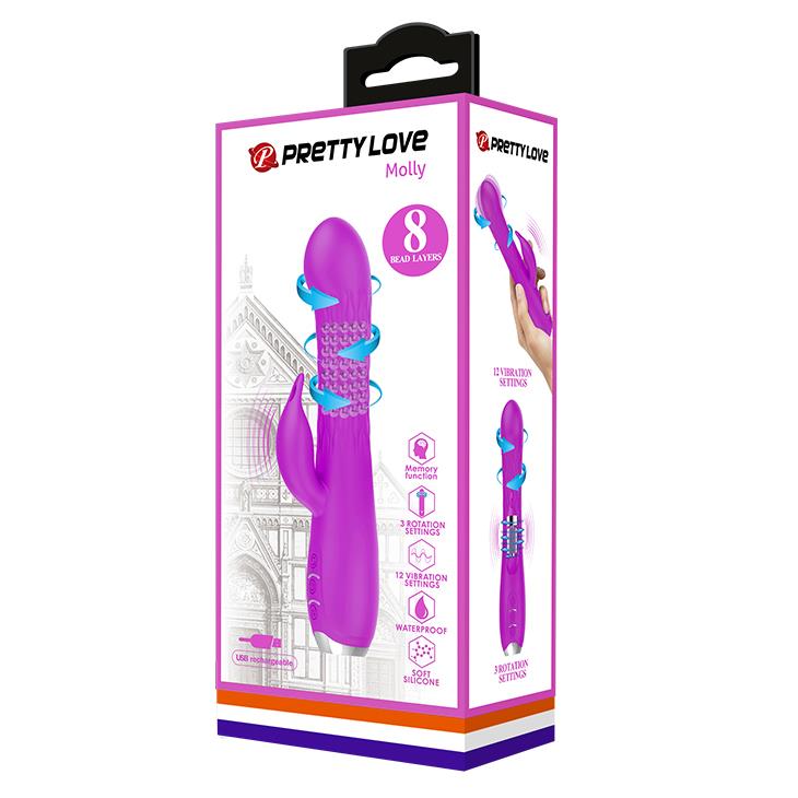 Вибратор-кролик Pretty Love Molly, 20.5 см (фиолетовый)