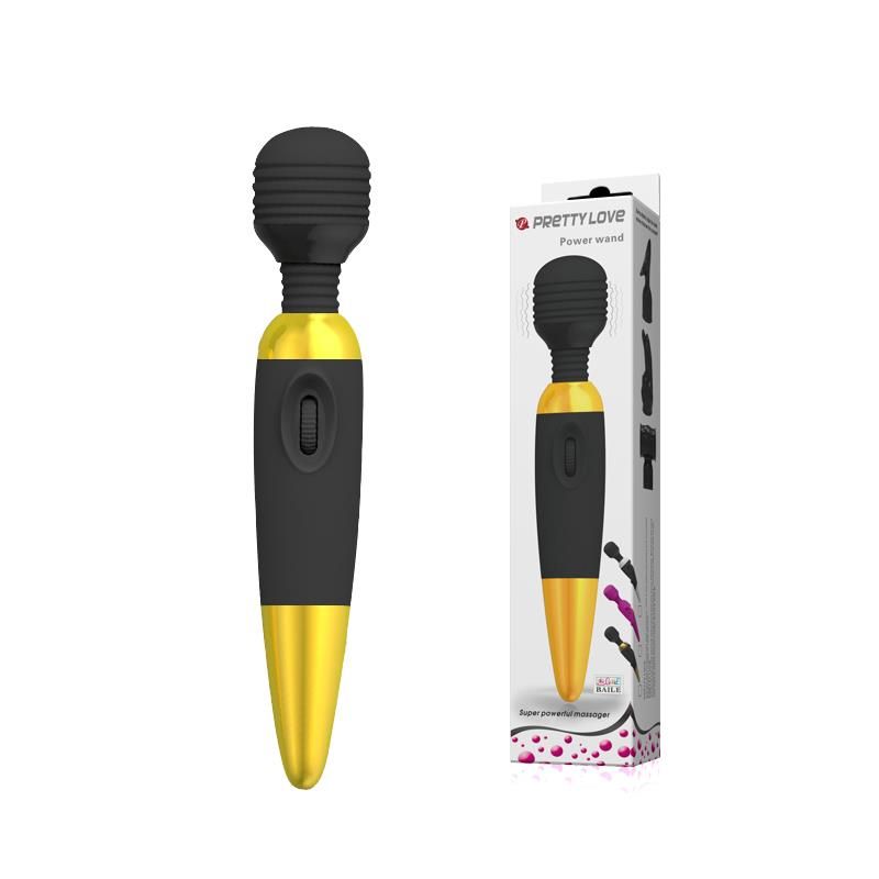 Вібромасажер Pretty Love Power Wand, 25 см (чорний)