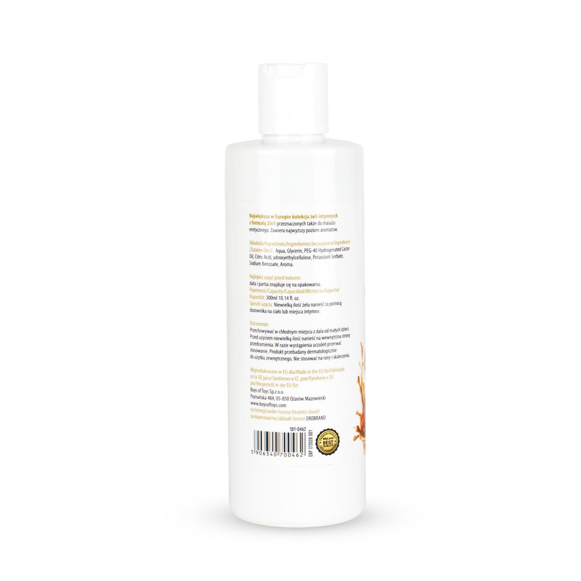 Lubrykant MyLove Aroma Series Intim&Massage 2w1 Toffi, 300 ml