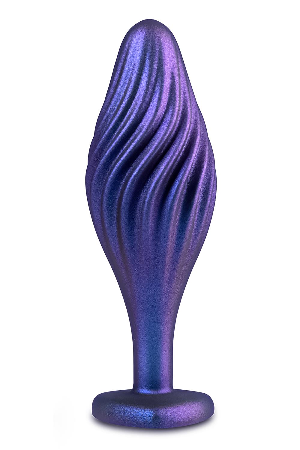 Korek analny Anal Adventures Matrix Swirling Bling Plug, 11.4 cm (fioletowy)