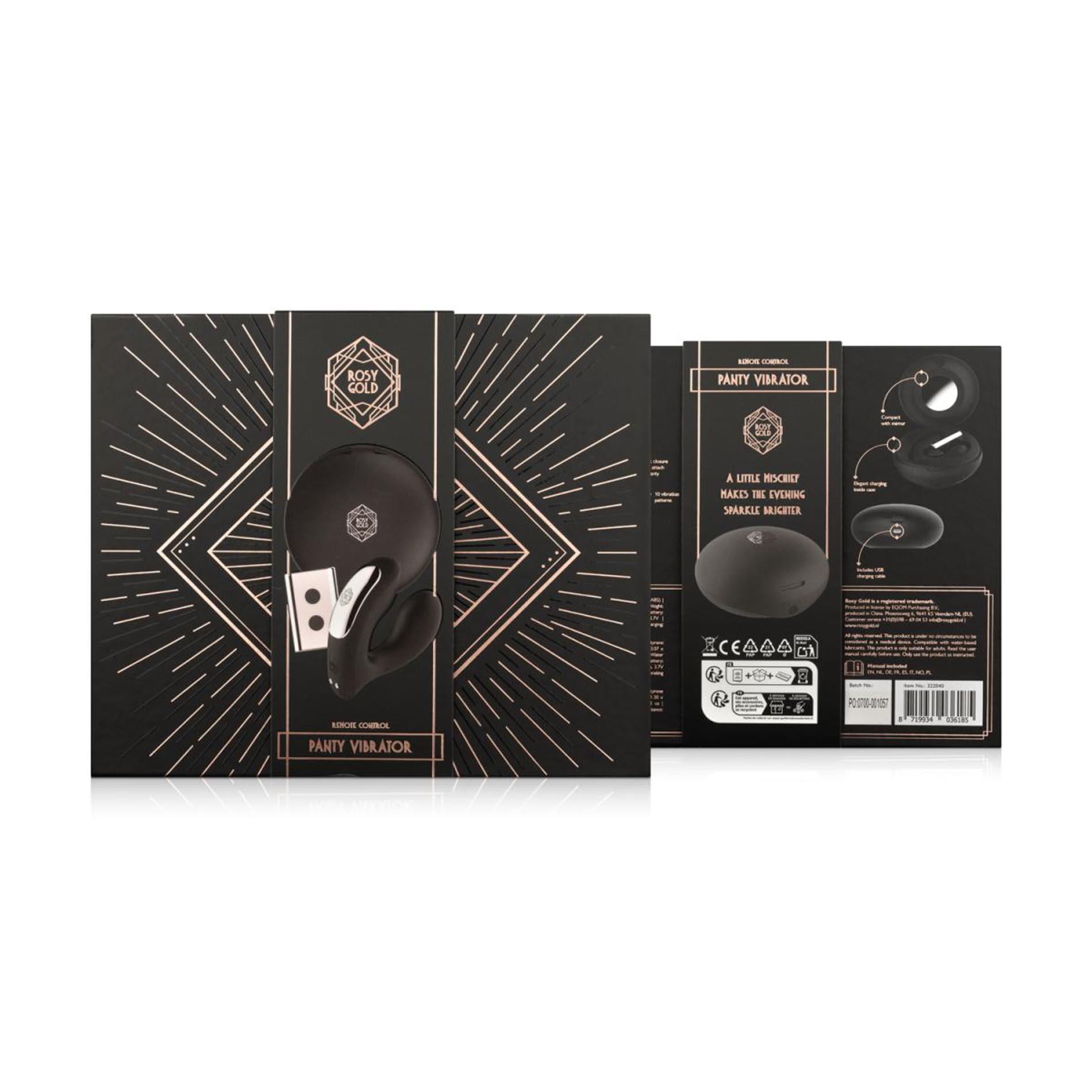 Вибратор в трусики Rosy Gold, 7.8 см (черный)