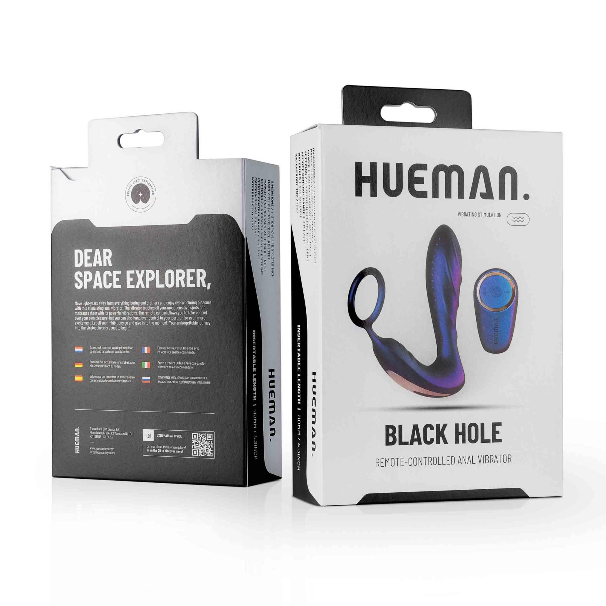 Стимулятор простаты Hueman Black Hole Anal Vibrator, 14,3 см (фиолетовый)