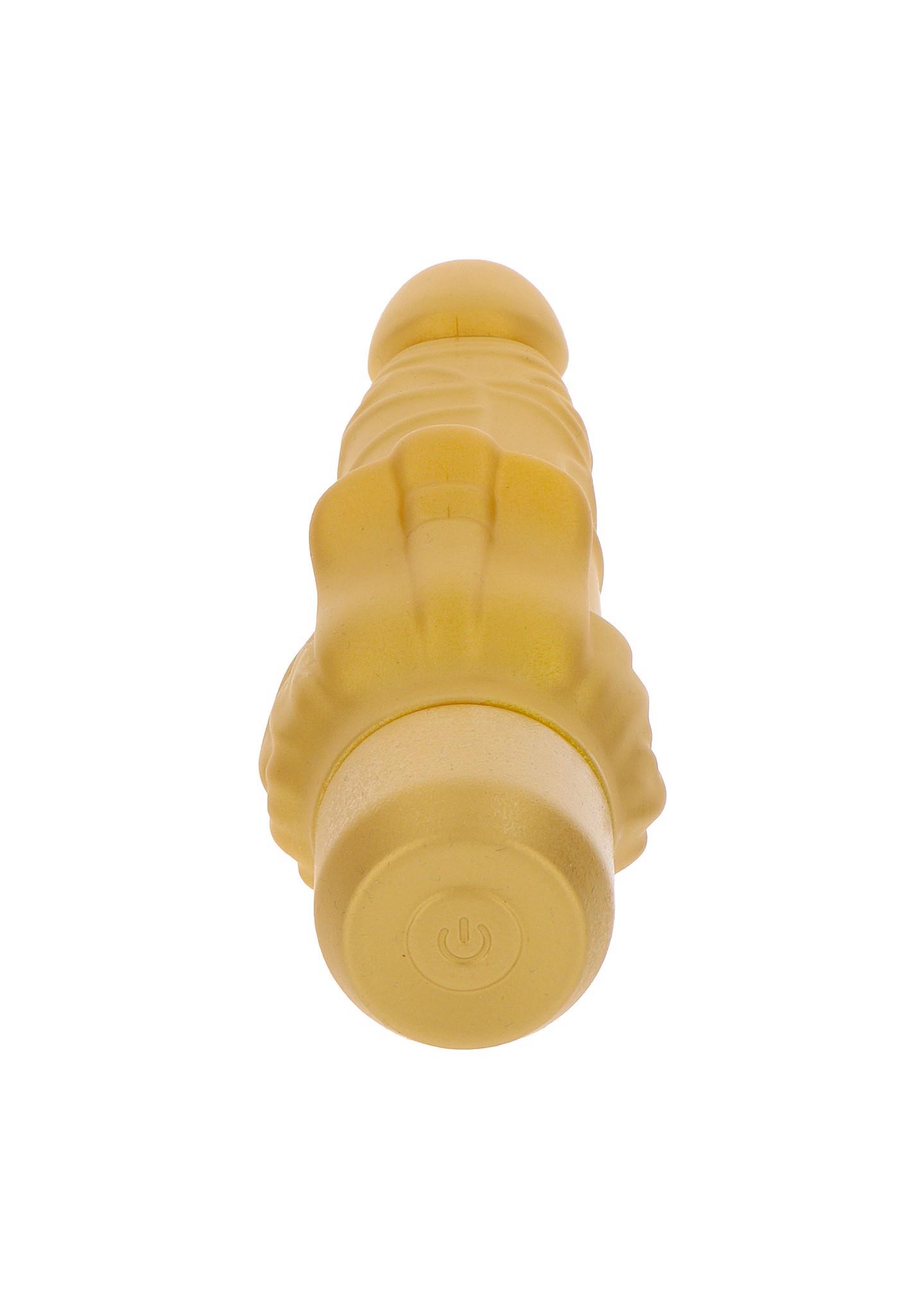 Вибратор Get Real Gold Dicker Stim, 22 см (золотой)