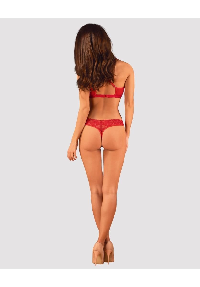 Комплект белья Obsessive Lacelove, XL/XXL (красный)