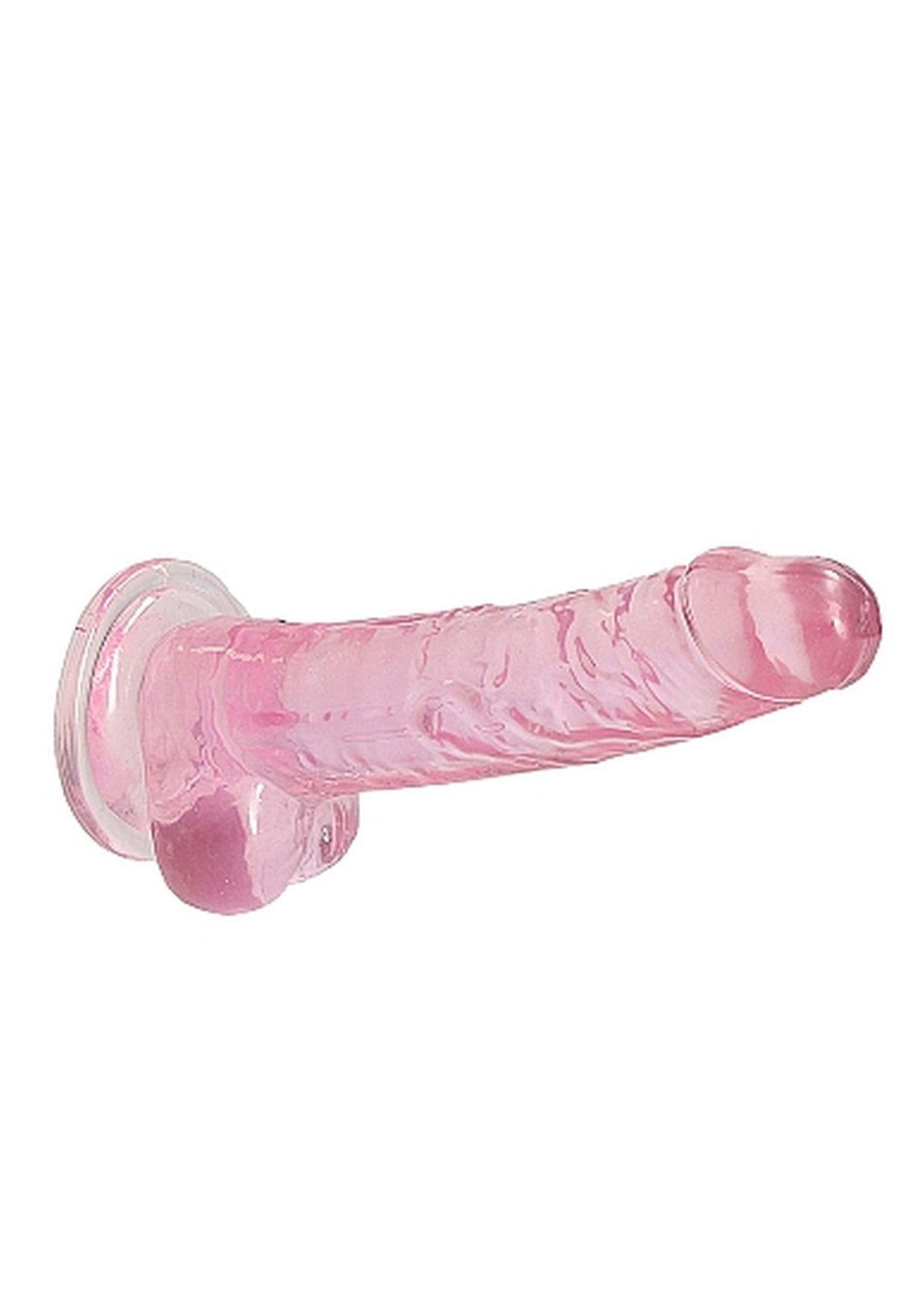 Реалистичный фаллоимитатор RealRock With Balls 7", 19 см (розовый)