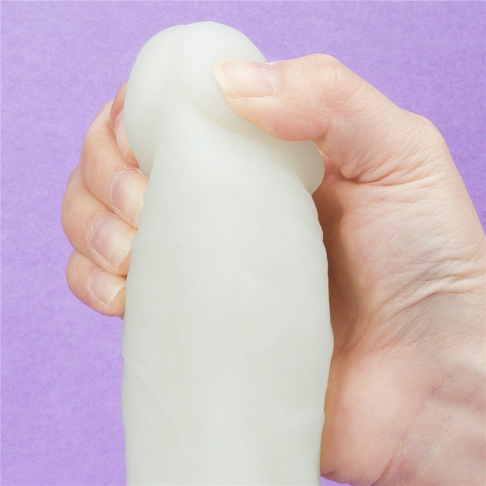 Неоновый фаллоимитатор LoveToy Lumino Play, 20,9 см (голубой)
