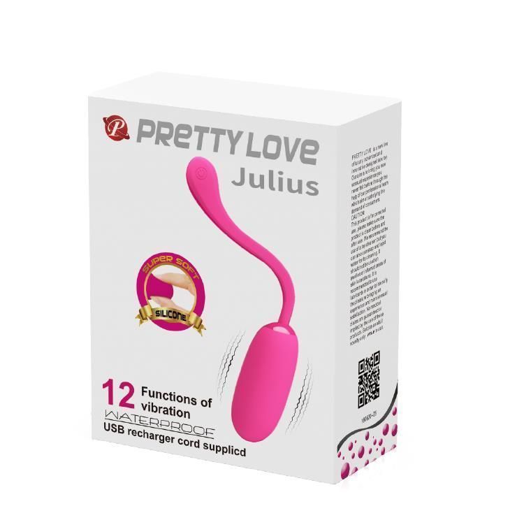 Виброяйцо Pretty Love Julius, 19,6 см (розовый)