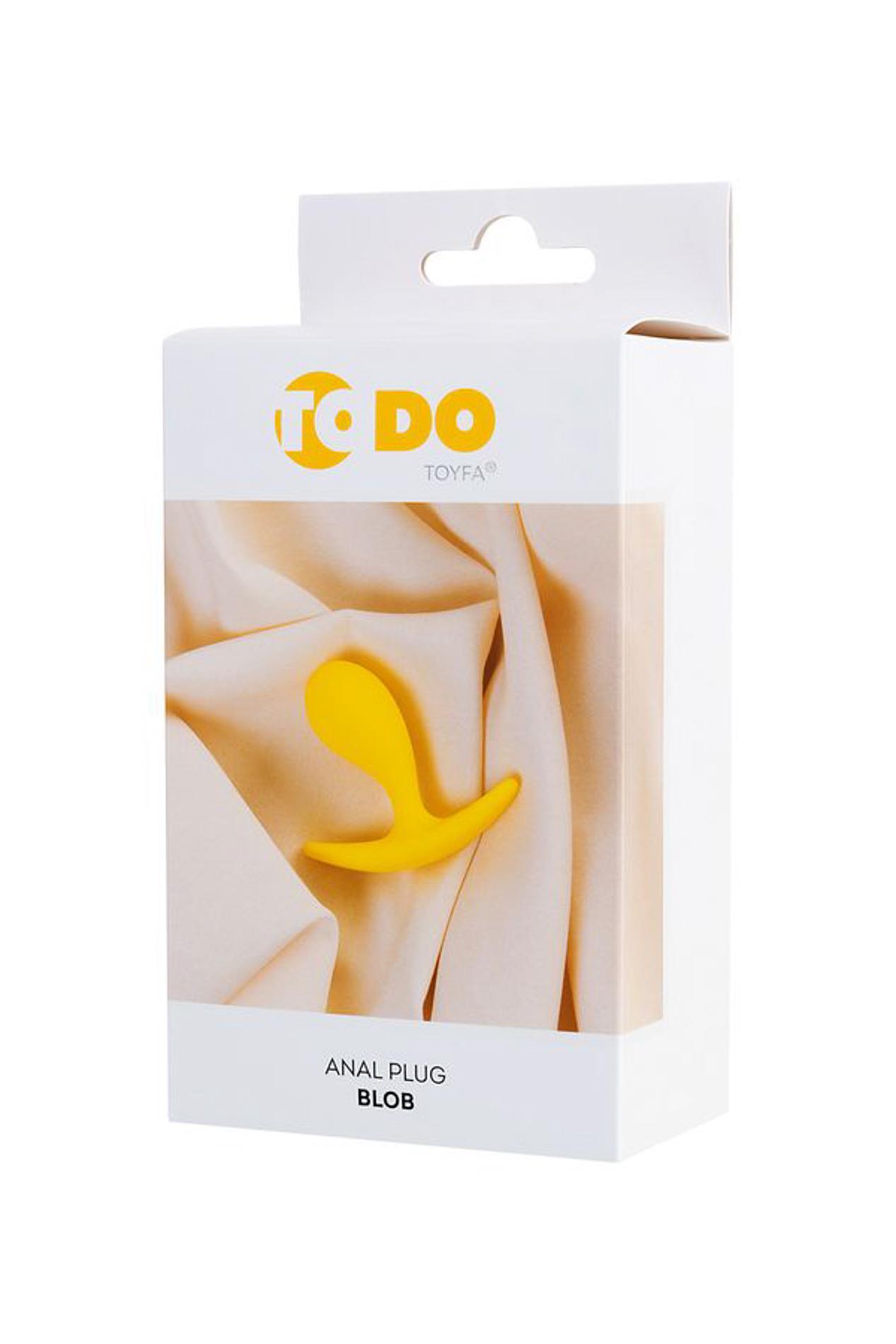 Korek analny ToDo Anal Plug Blob, 5.5 cm (żółty)