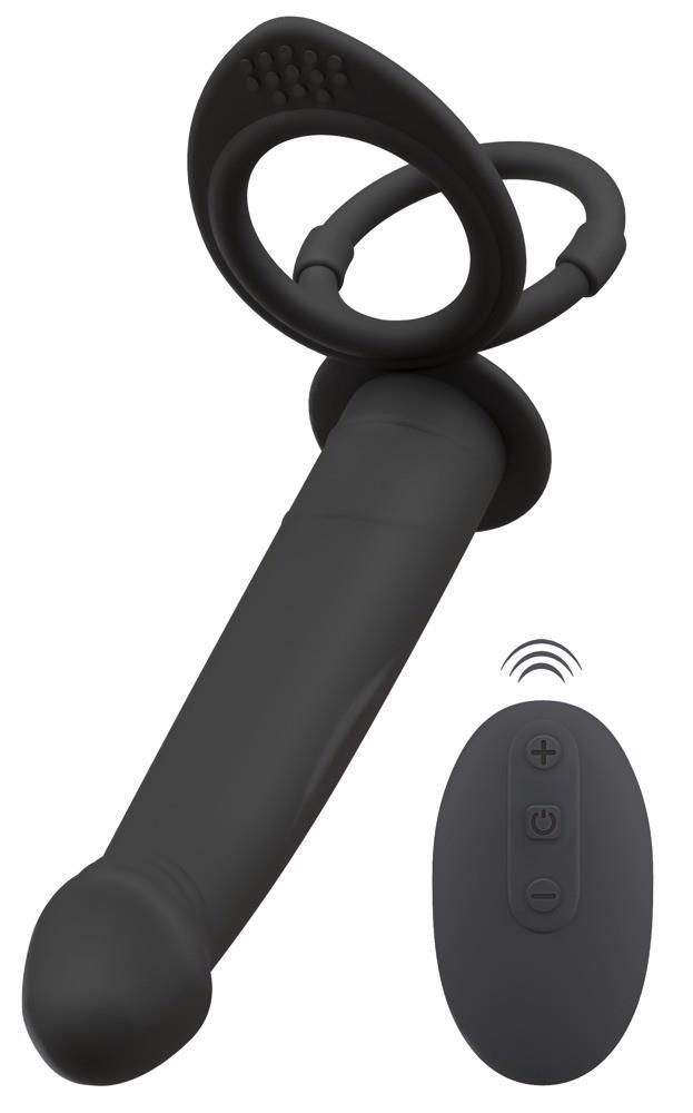 Насадка на пенис Black Velvets RC Double Fucker, 13.1 см (черный)