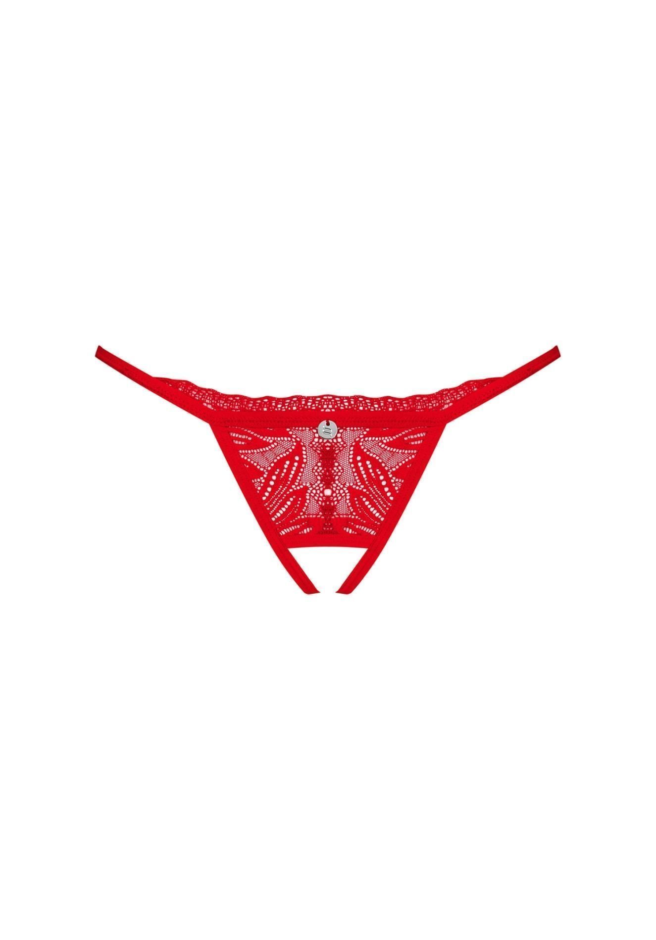 Трусики-стринги Obsessive Chilisa, M/L (красный)
