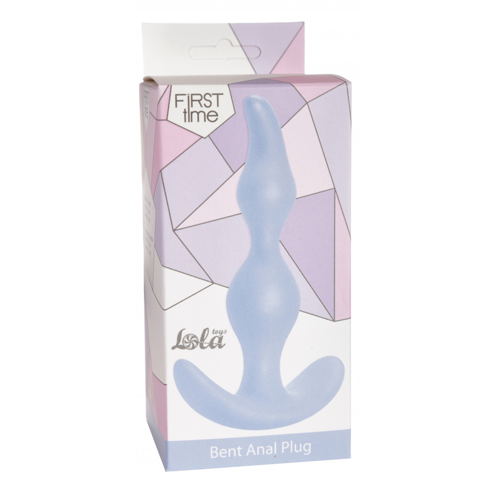 Korek analny Lola Games Bent Anal Plug, 13 cm (niebieski)