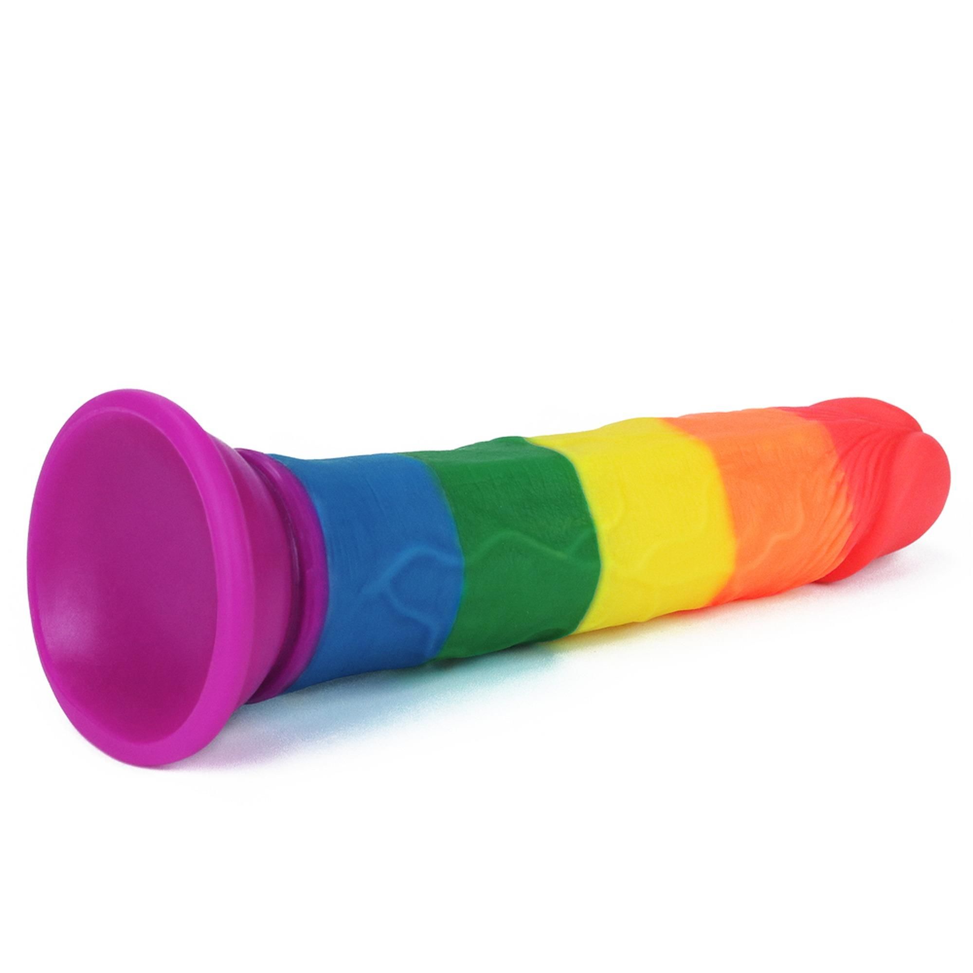 Фаллоимитатор LoveToy Prider 7", 18.5 см (радужный)