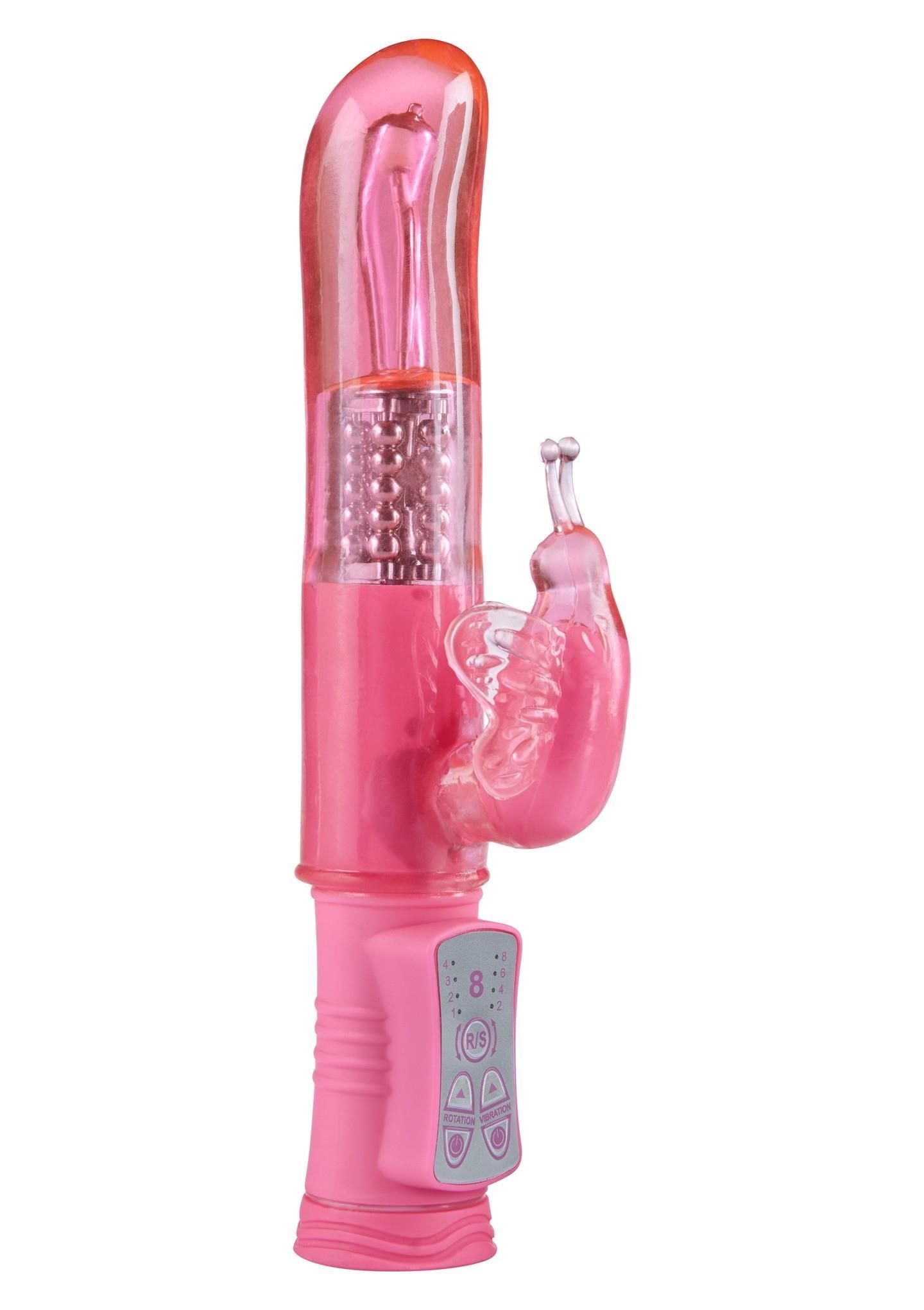 Вибратор-кролик Toy Joy Happy Hugging Butterfly, 22,5 см (розовый)