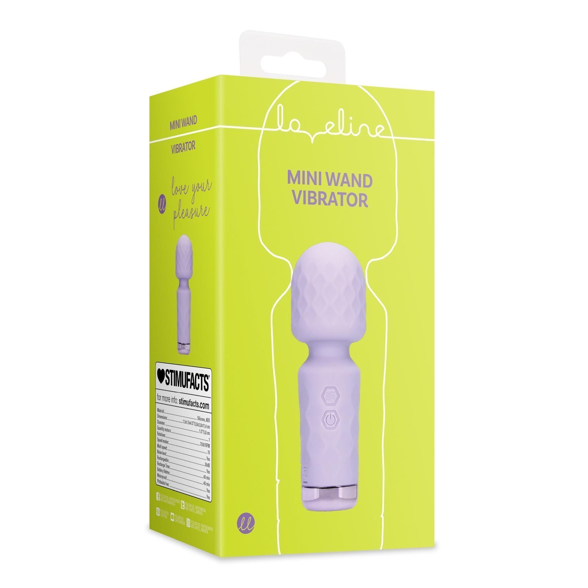 Мини-вибратор Loveline Mini Wand, 11.4 см (фиолетовый)