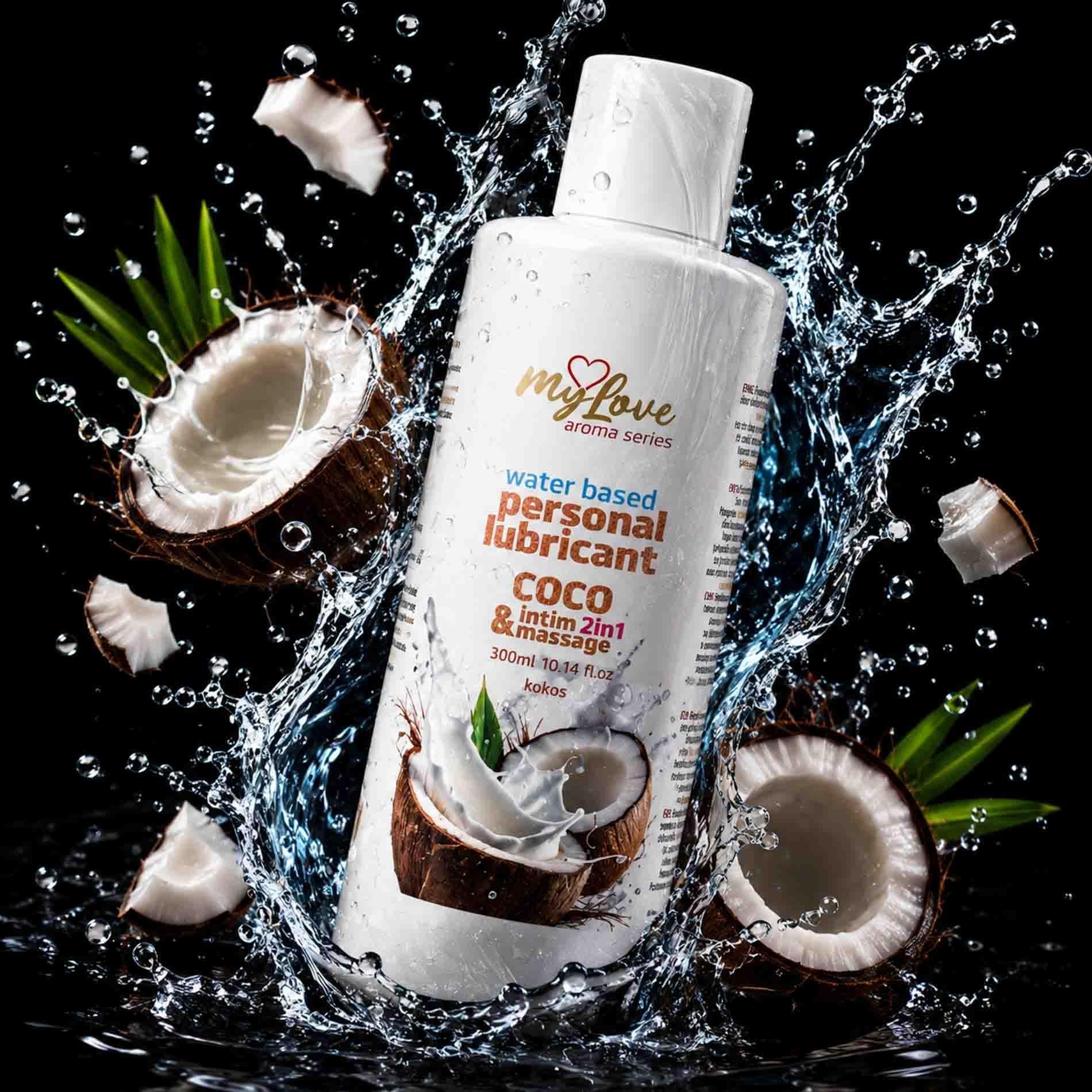 Lubrykant MyLove Aroma Series Intim&Massage 2in1 Coco, 300 ml