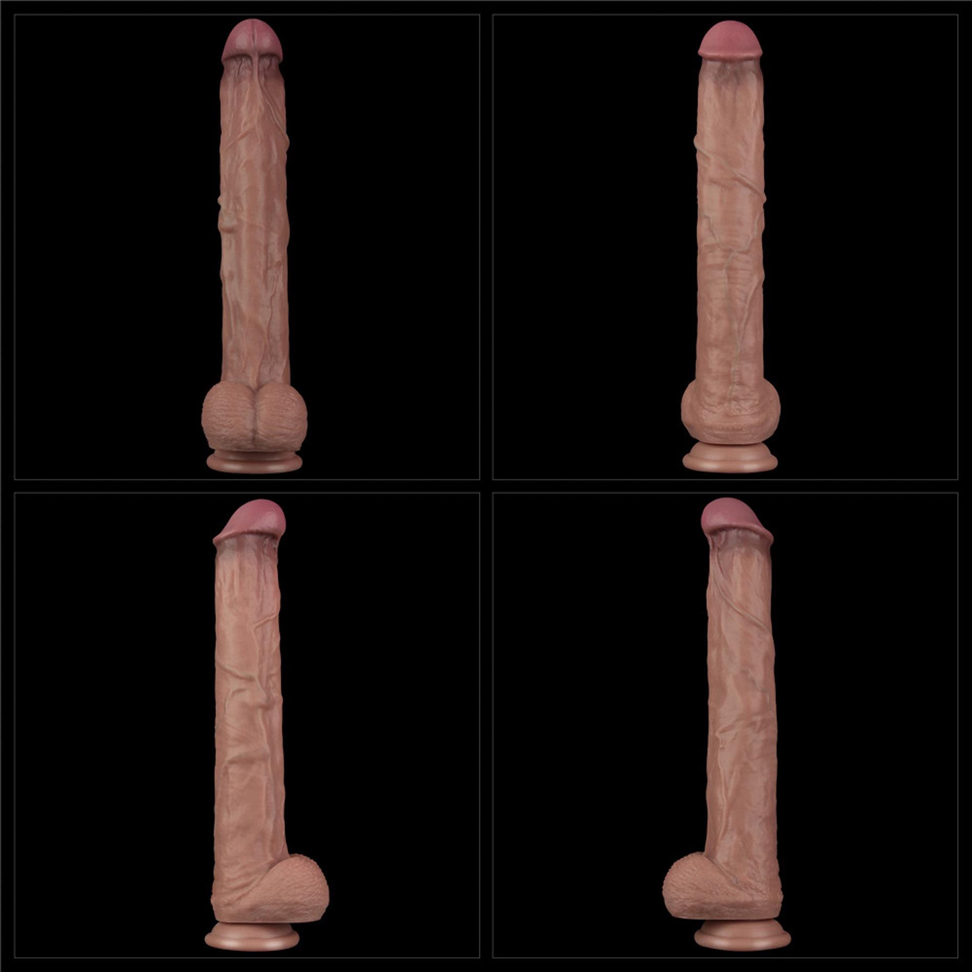 Фаллоимитатор Dual-Layered Silicone Nature Cock 14.5'', 37.5 см (коричневый)