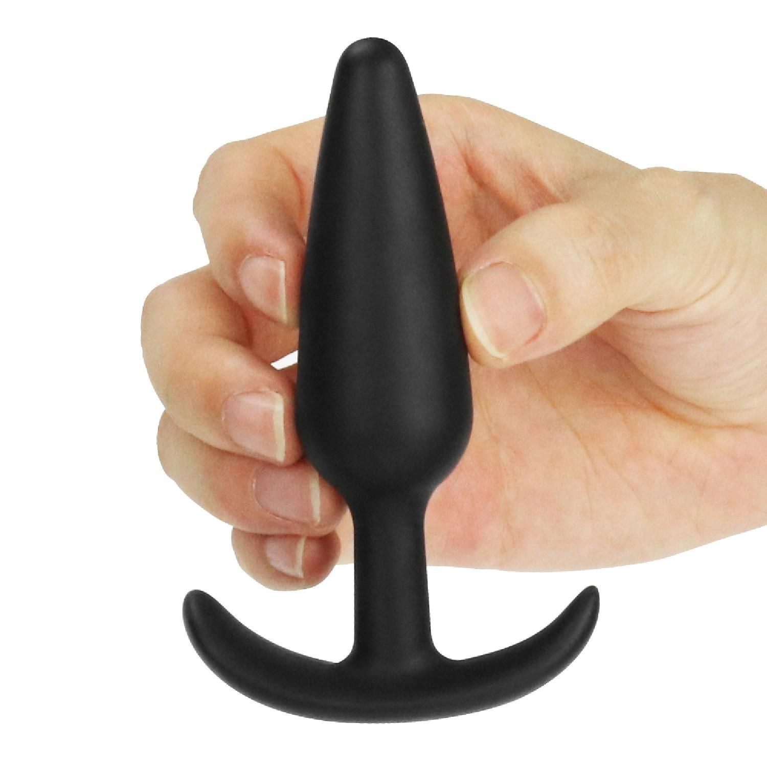 Korek analny LoveToy Lure Me Butt Plug Slim, 10 cm (czarny)