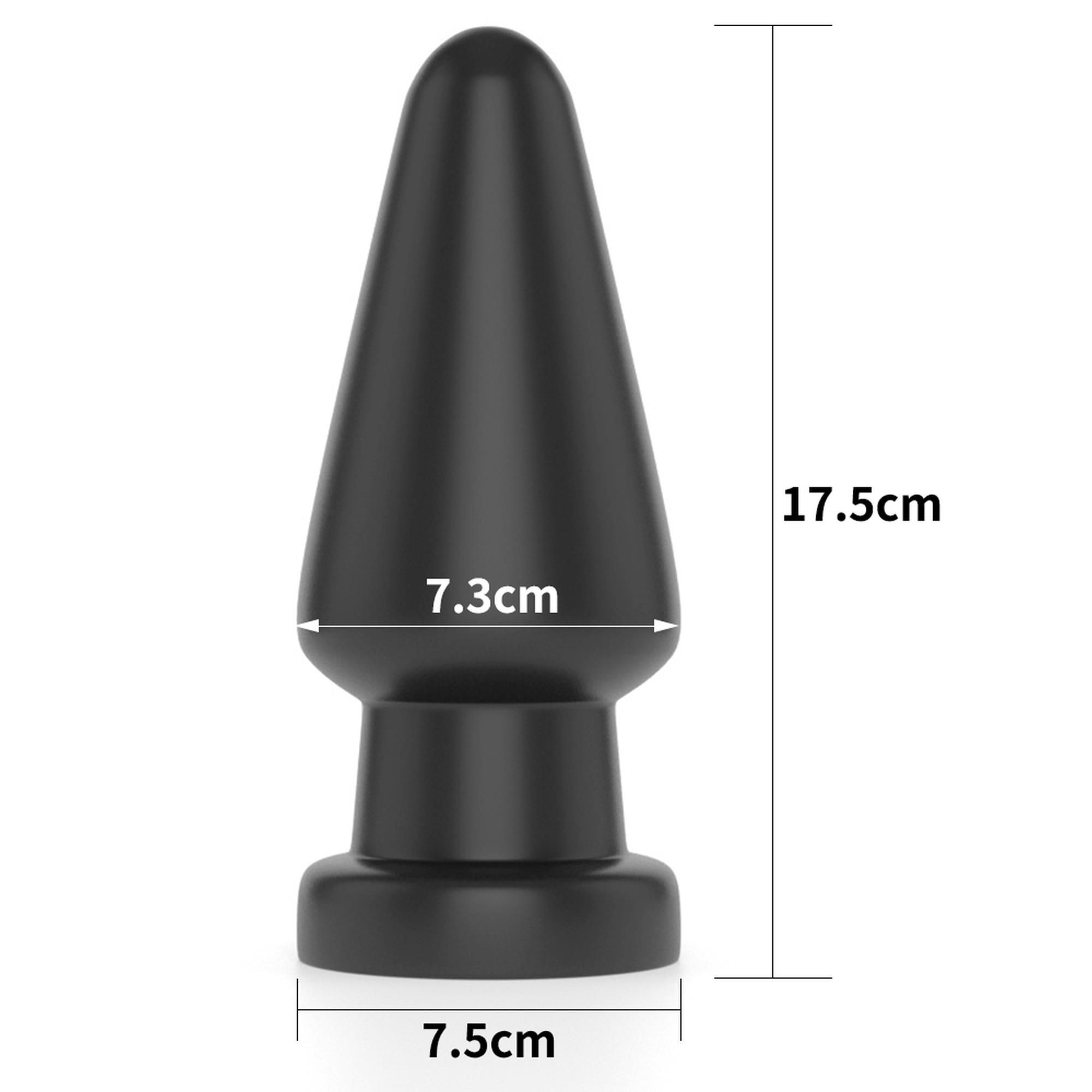 Анальна пробка LoveToy King-Sized Anal Shocker, 19 см (чорний)