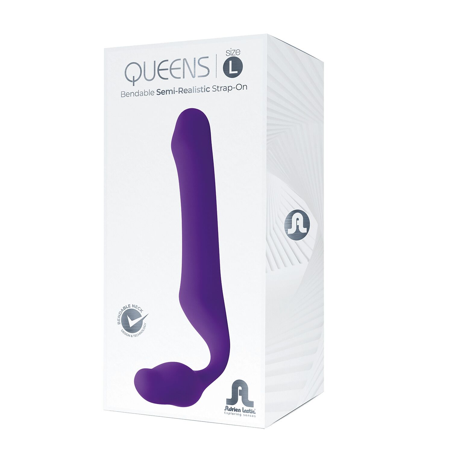 Безремневой страпон Adrien Lastic Queens L, 21.5 см (фиолетовый)