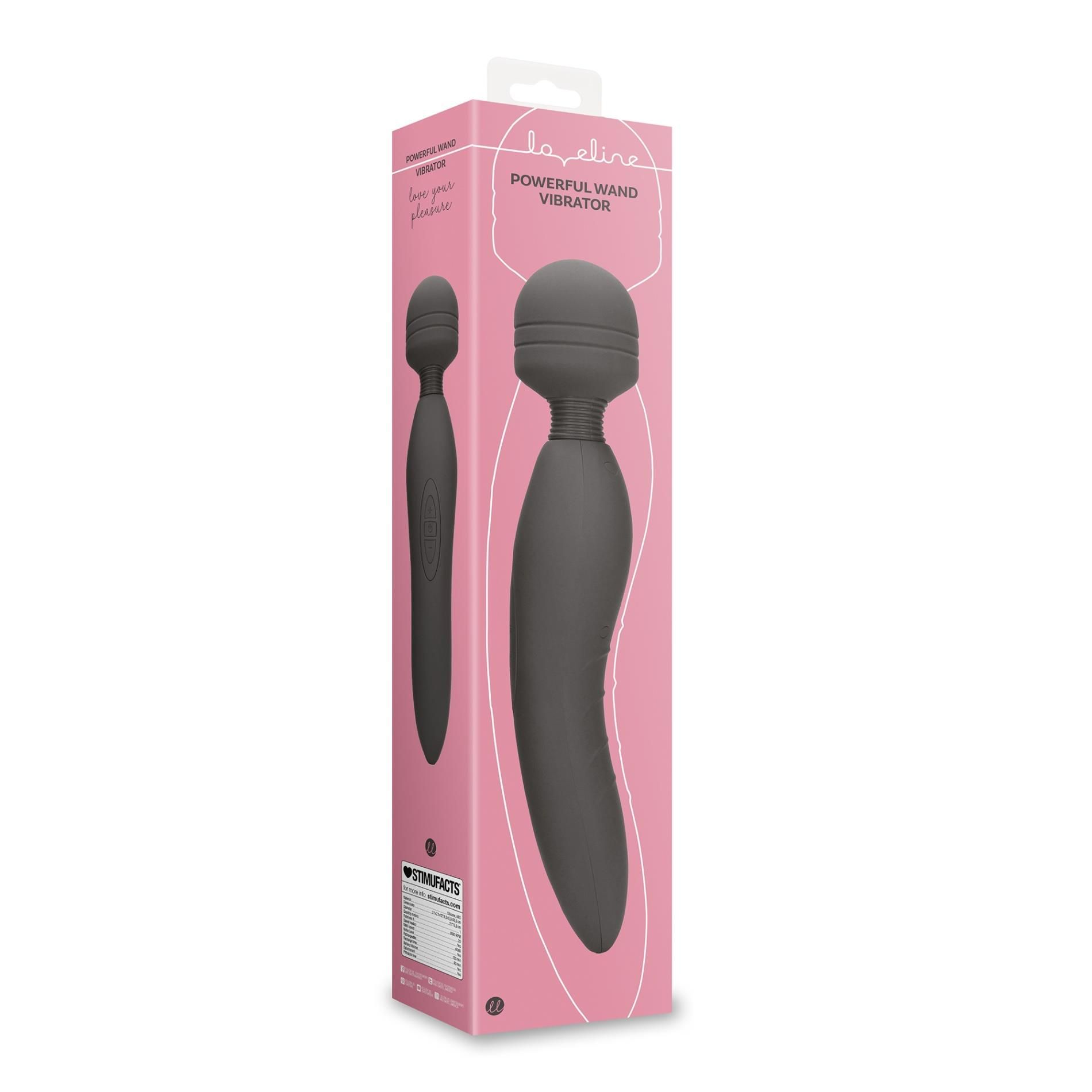 Вибромассажер Loveline Powerful Wand, 30.5 см (черный)