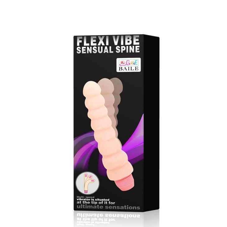 Вибратор Flexi Vibe Sensual Spine, 19 см (телесный)
