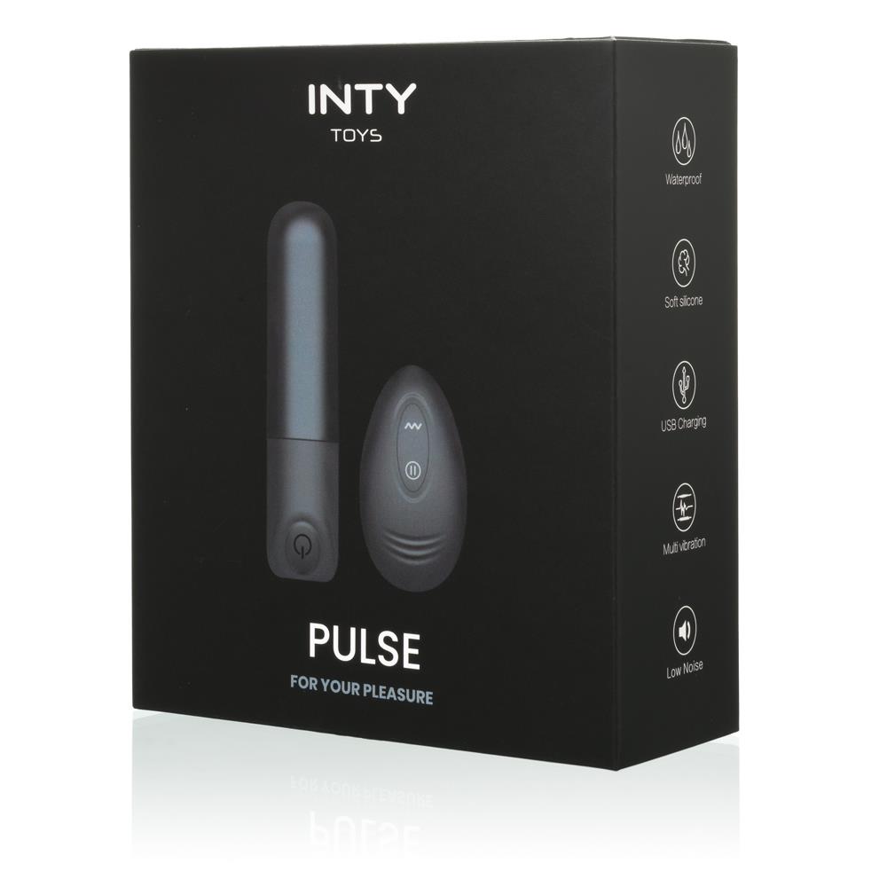 Мини-вибратор Inty Toys Pulse, 12 см (черный)