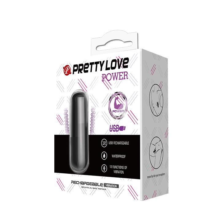 Вибратор для клитора Pretty Love Power, 6 см (черный)