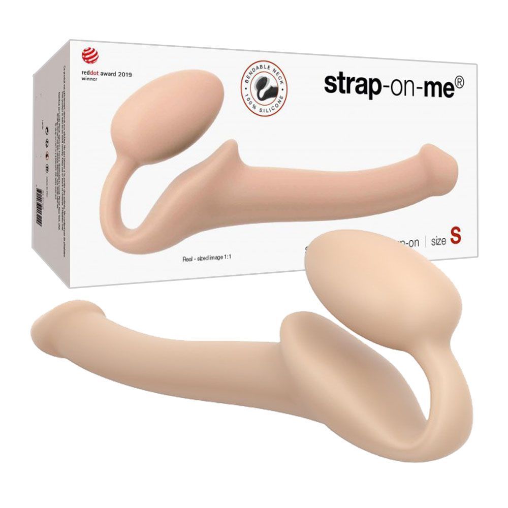 Безремневой страпон Strap-On-Me S, 15,5 см (телесный)