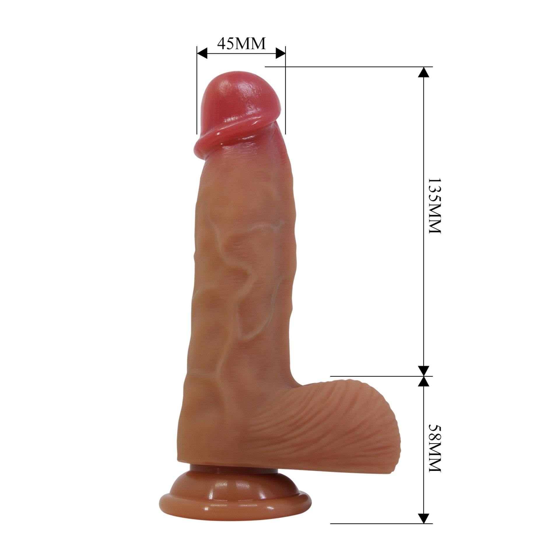 Фаллоимитатор Pretty Love Dwell 7.6", 19.3 см (коричневый)