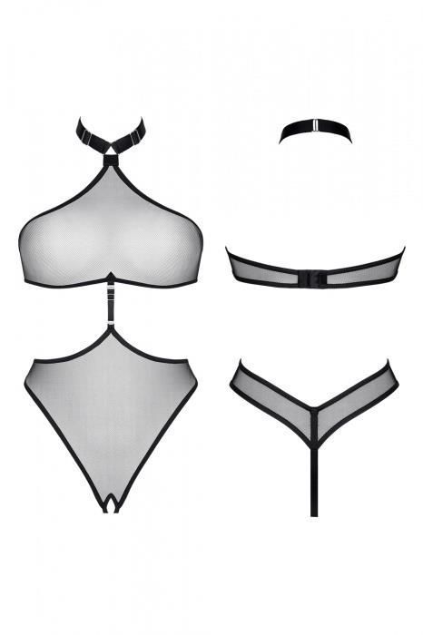 Боди Demoniq LadyX Nieve, L (черный)