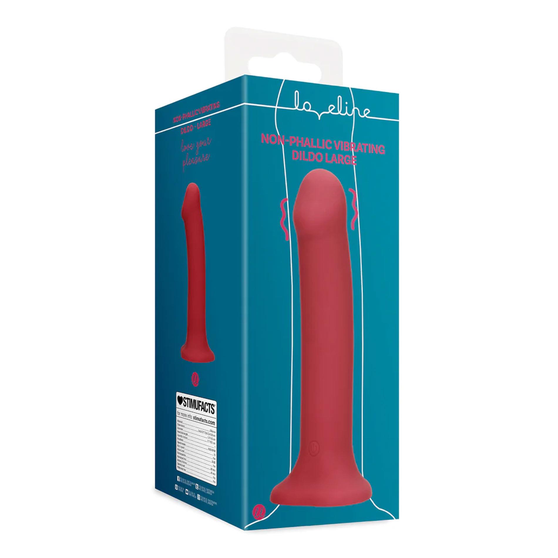 Фаллоимитатор Loveline Non-Phallic, 19.8 см (красный)