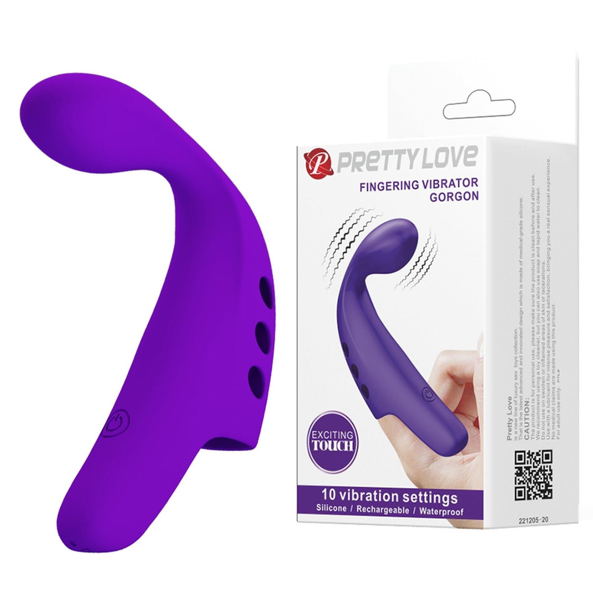 Вибратор на палец Pretty Love Fingering Vibrator Gorgon, 9,3 см (фиолетовый)