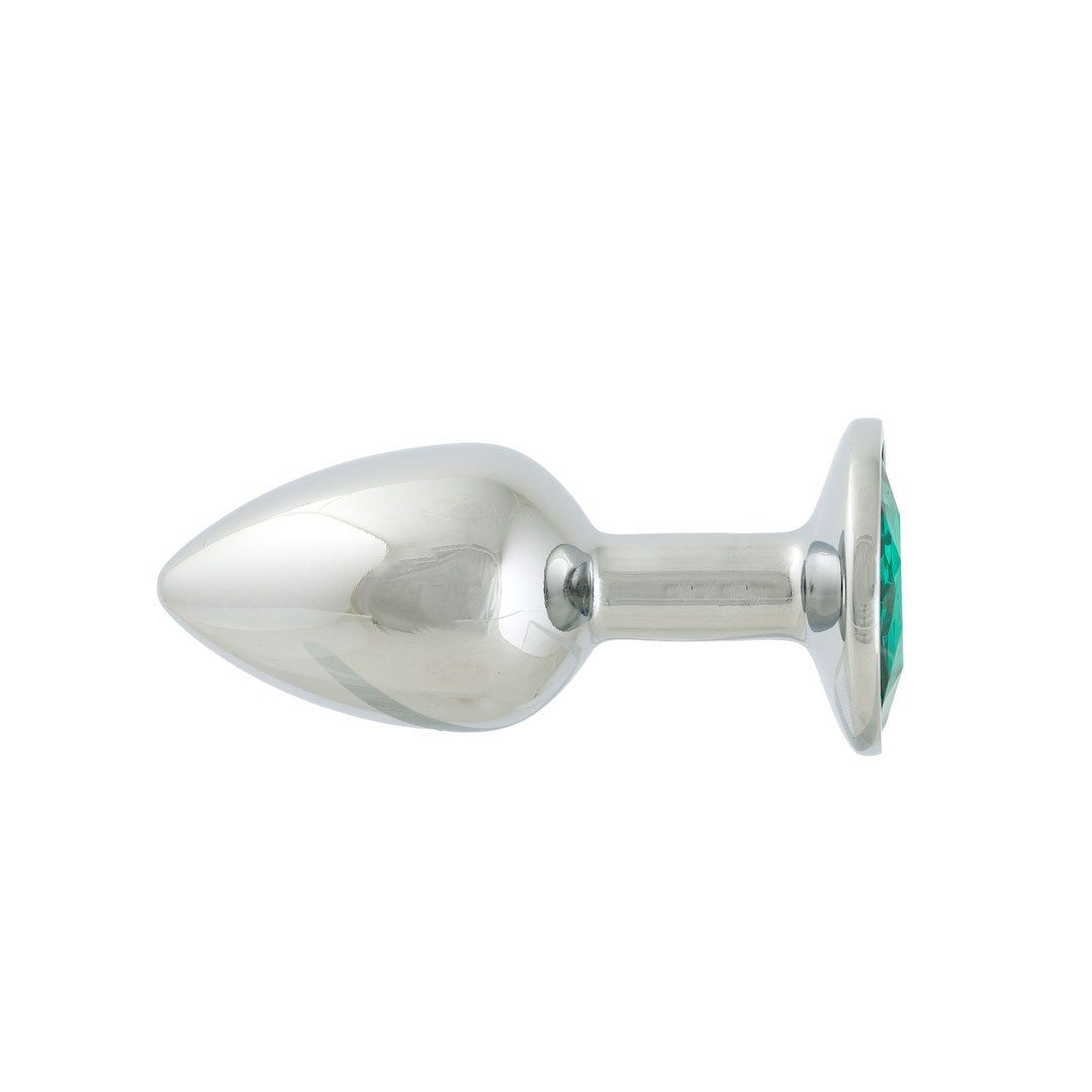 Korek analny z kryształem  Simply Pleasure S, 7 cm (zielony)