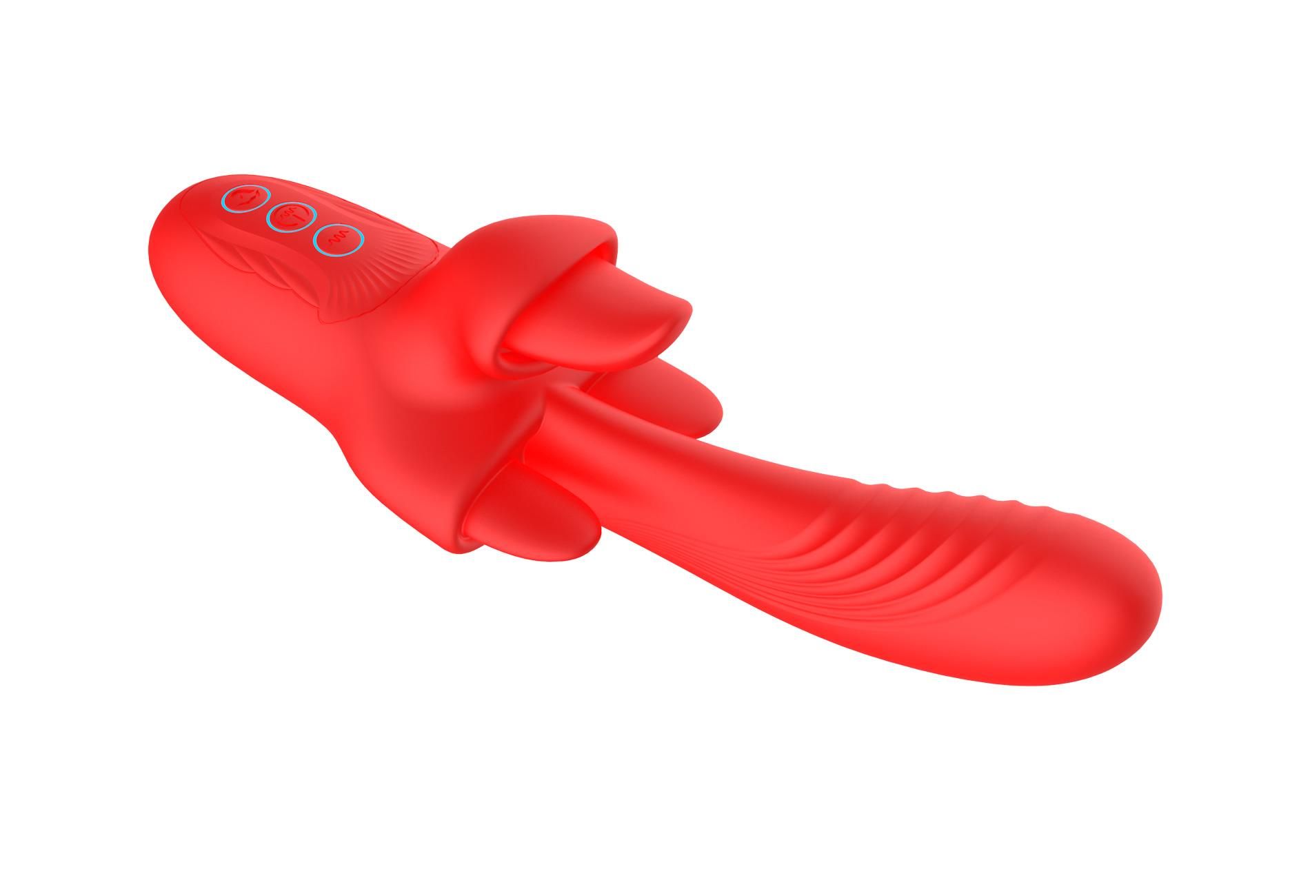 Вибратор B - Series Cute Charlie, G-Spot & Clitoral Massager, 22.6 см (красный)