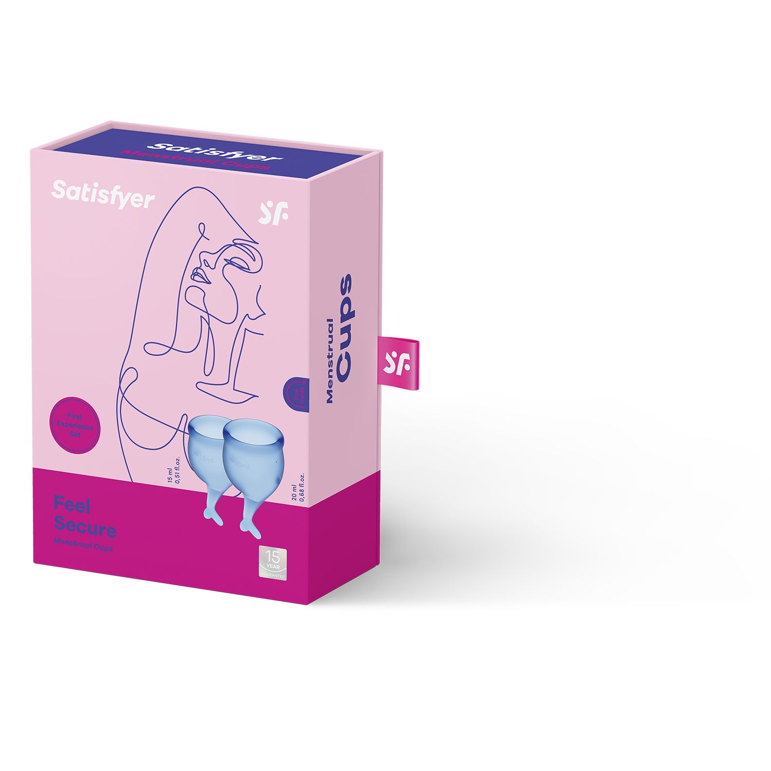 Менструальные чаши Satisfyer Feel Secure, 2 шт (синий)
