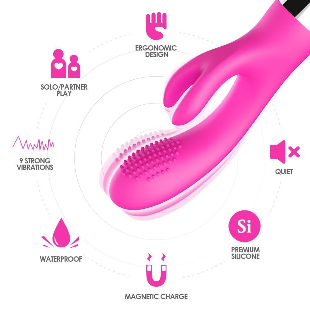 Вибратор-кролик B - Series Joy Rabbit, 20 см (розовый)