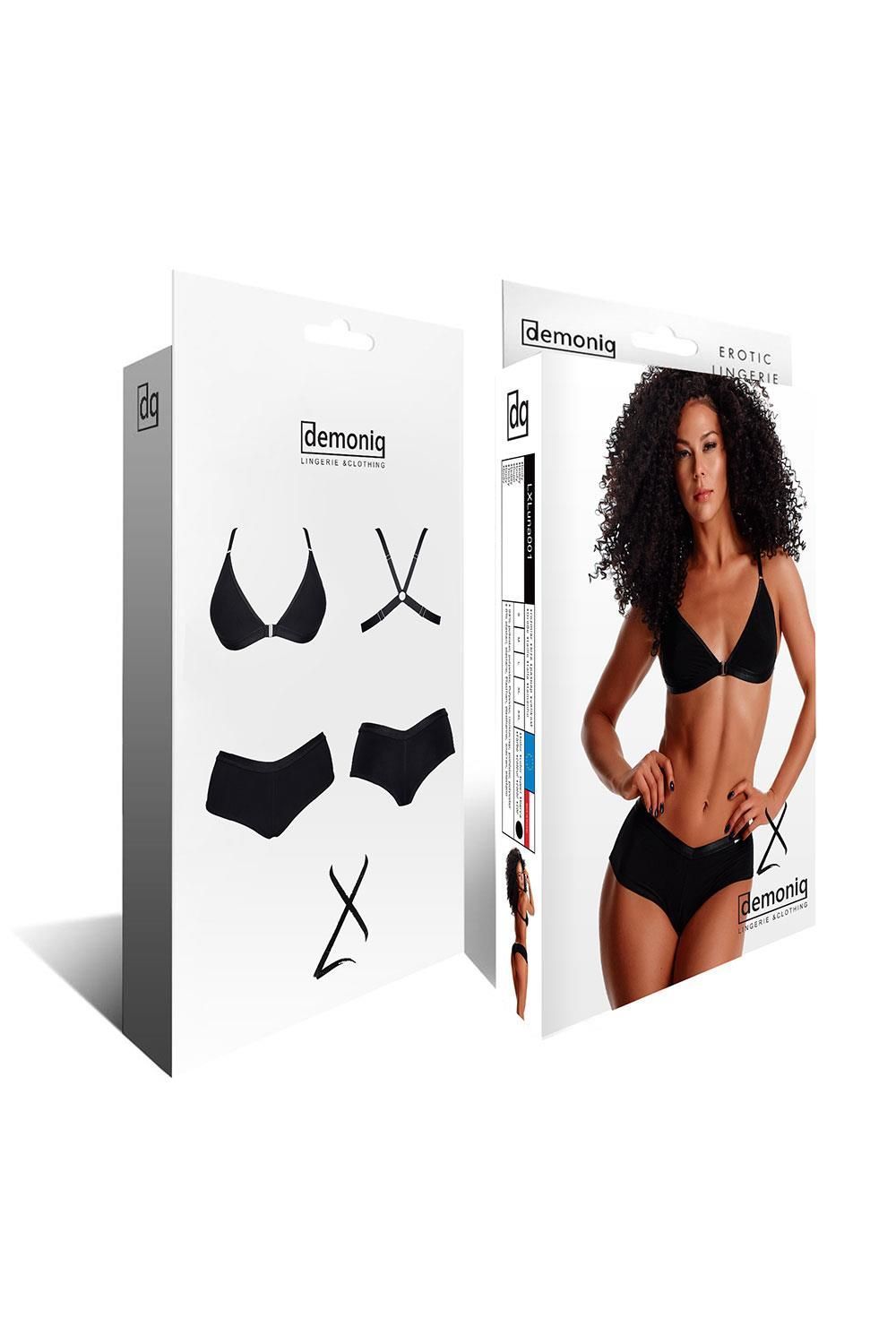 Комплект белья Demoniq LadyX Luna, M (черный)