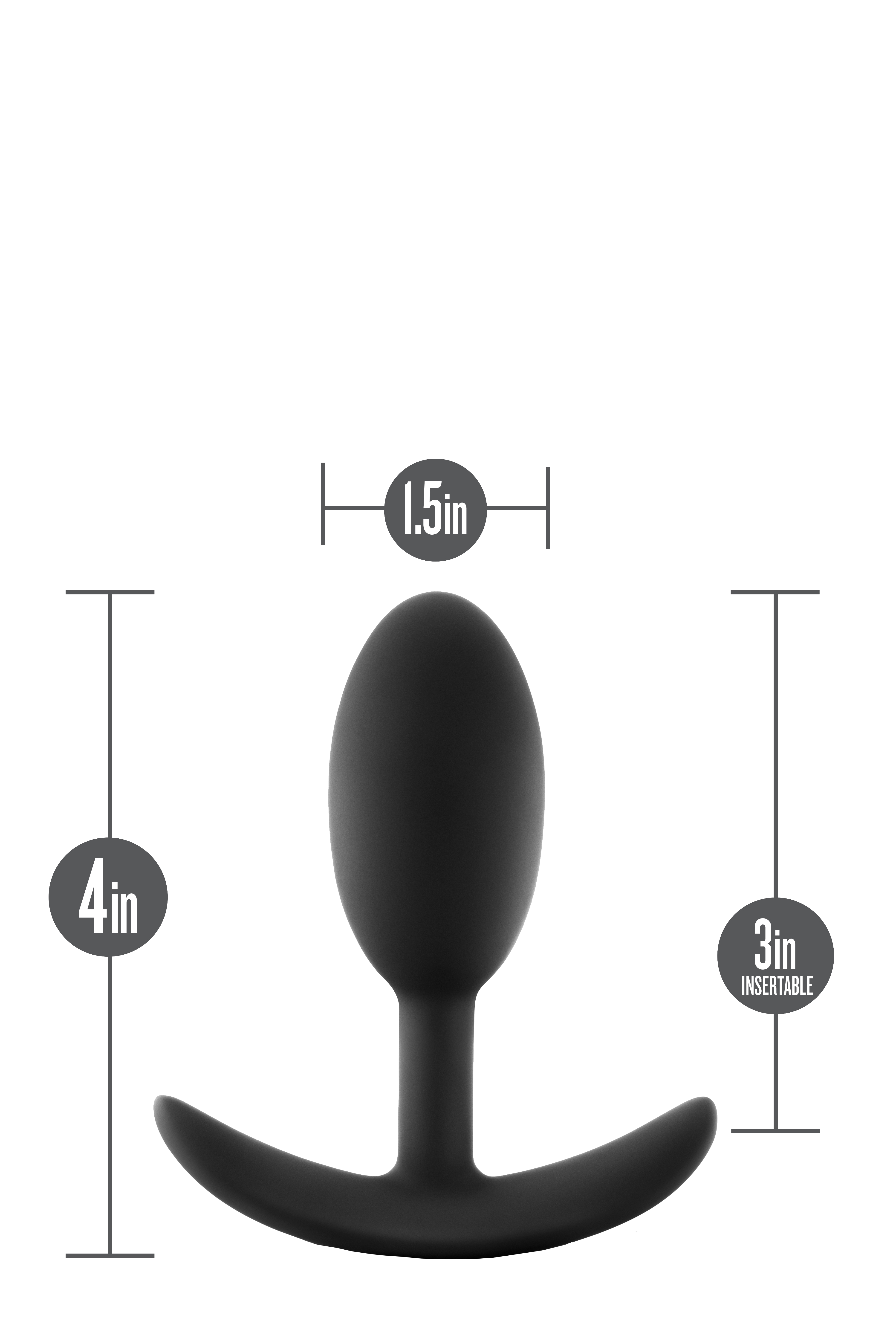 Analny korek Anal Adventures Platinum, 10,1 cm (czarny)