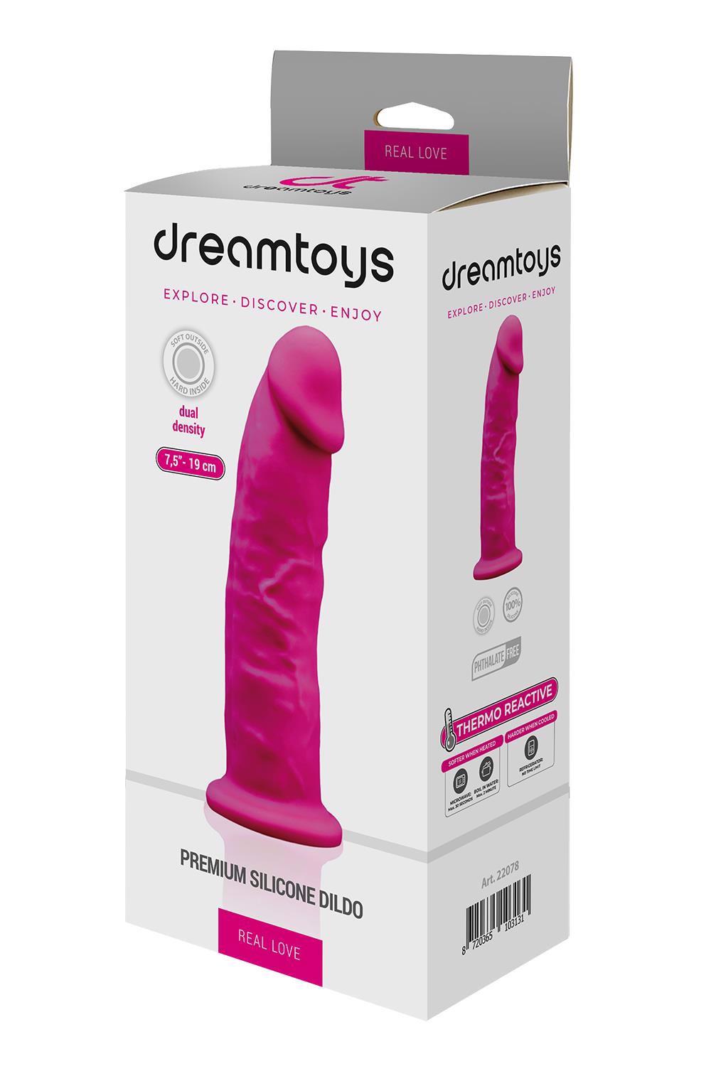 Фаллоимитатор Real Love Premium Silicone Dildo 7.5", 19 см (розовый)