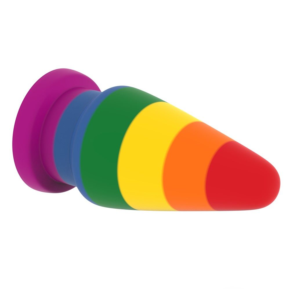 Анальна пробка LoveToy Prider 6, 16 см (райдужний)