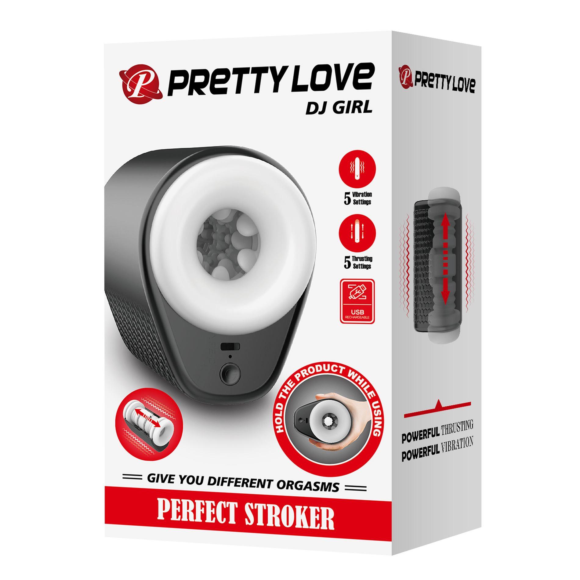 Мастурбатор с вибрацией Pretty Love Dj Girl (черный)