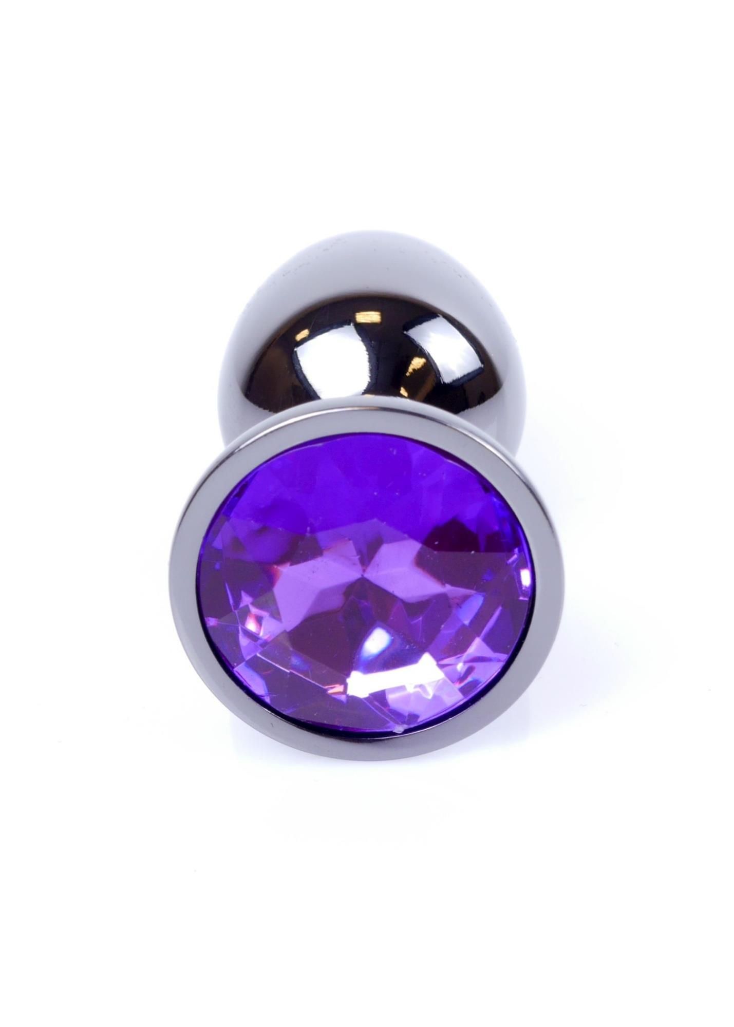 Korek analny MyLove Toys Jewelry Dark Silver Plug, 7 cm (fioletowy)